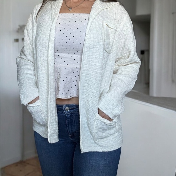 Donwood 100% orlon vintage knit open cardigan total grandma vibes - Picture 1 of 9